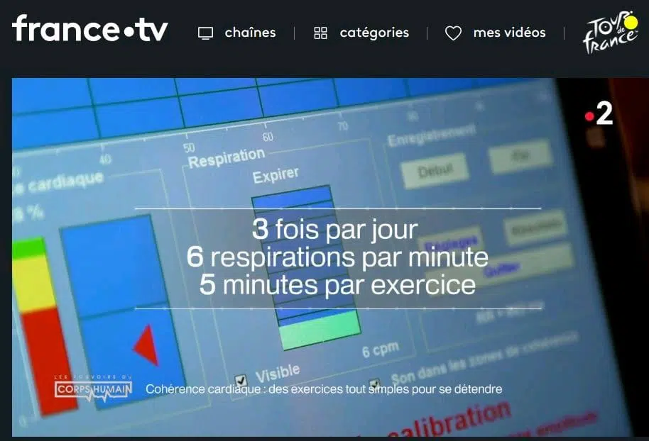 La cohérence cardiaque permet de diminuer votre stress.